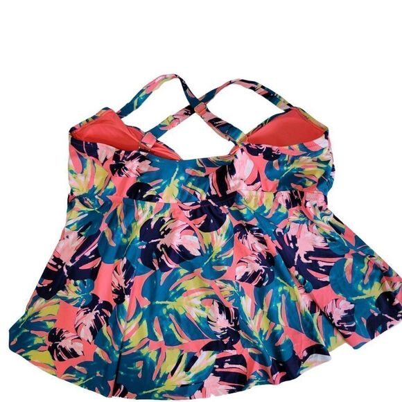 Raisins Curve Atlantic Tankini Swim Top Women Size 24W Multicolor Swimsuit NWT - Picture 3 of 13